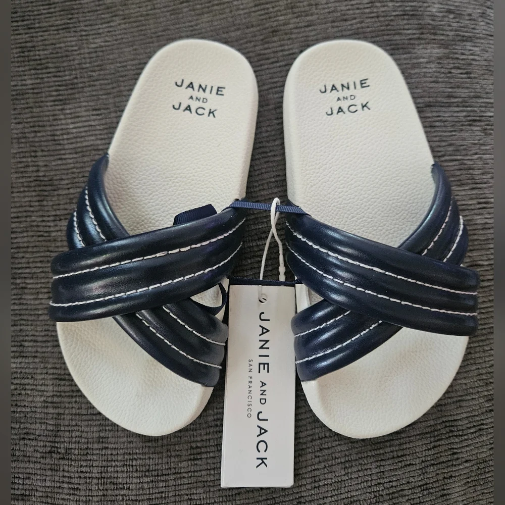 Janie and Jack Pool Slide in Navy Size 10
